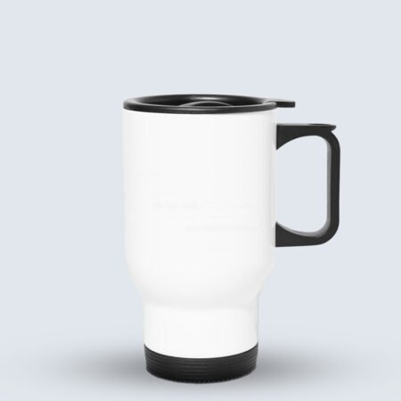 White Travel Mug, Stainless Steel Double Wall Insulated 500ml, CM 004 23