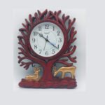 Vintage Trees and deer design wrought iron decorative wall Clock with antique look will fit in home and office