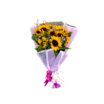 Sunflower Bouquet Wrapped in Lavender - 41882