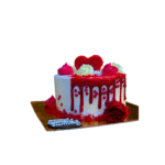 Romantic Red Velvet Drip Cake