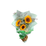 Sunflower Bouquet-Fresh green leaves-Giftkdiu - 41667