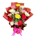 White Mixed Rose and Carnation Bouquet?The All Occasion Bouquet You Gift