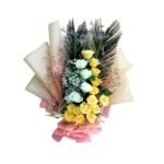 Yellow & White Rose Elegant Bouquet