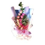 Beautiful design bouquet,pink rose & baby breath  Giftkdiu - 41606