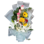 Mixed Flower Bouquet- Colorful.(9877)-15
