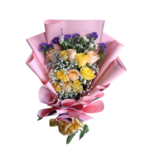 Yellow and Orange Rose Bouquet - 42802