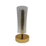 Glitter Glass Cone Lamp on Gold Base. (9937)-30