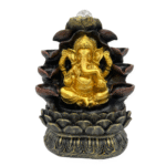 Ganesha self-flowering Lotus Tabletop Fountain in gold. (9918)-49