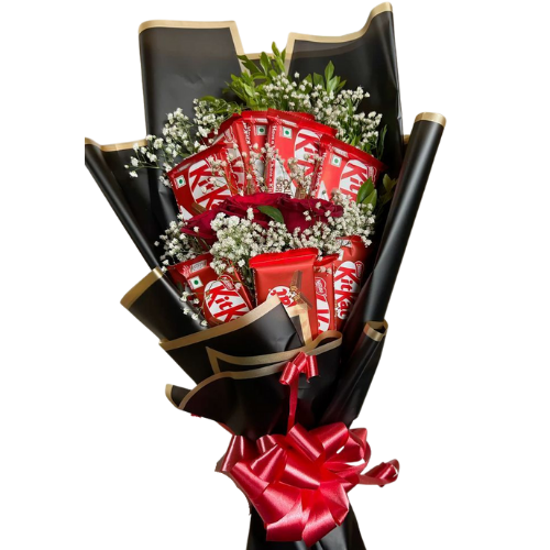 Luxury Chocolate Bouquet KitKat Chocolate - Black Wrap Edition.