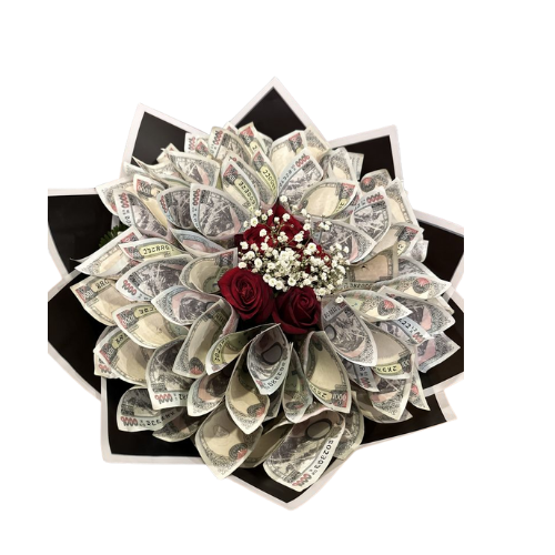 Money Bouquet With Roses