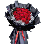 Red Roses 20 Flowers Bouquet With Gypsy - 45385