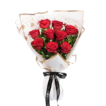 Red Roses Bouquet With 10 Flowers