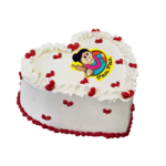 Beautiful Cake With Heart Design For Your Mom 1 Pound - 46062