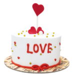 Valentine Cake With Heart