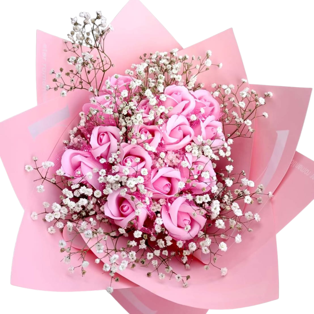 5-2 46206 15 Pink Roses With Gypsy - 46206 - Image 1