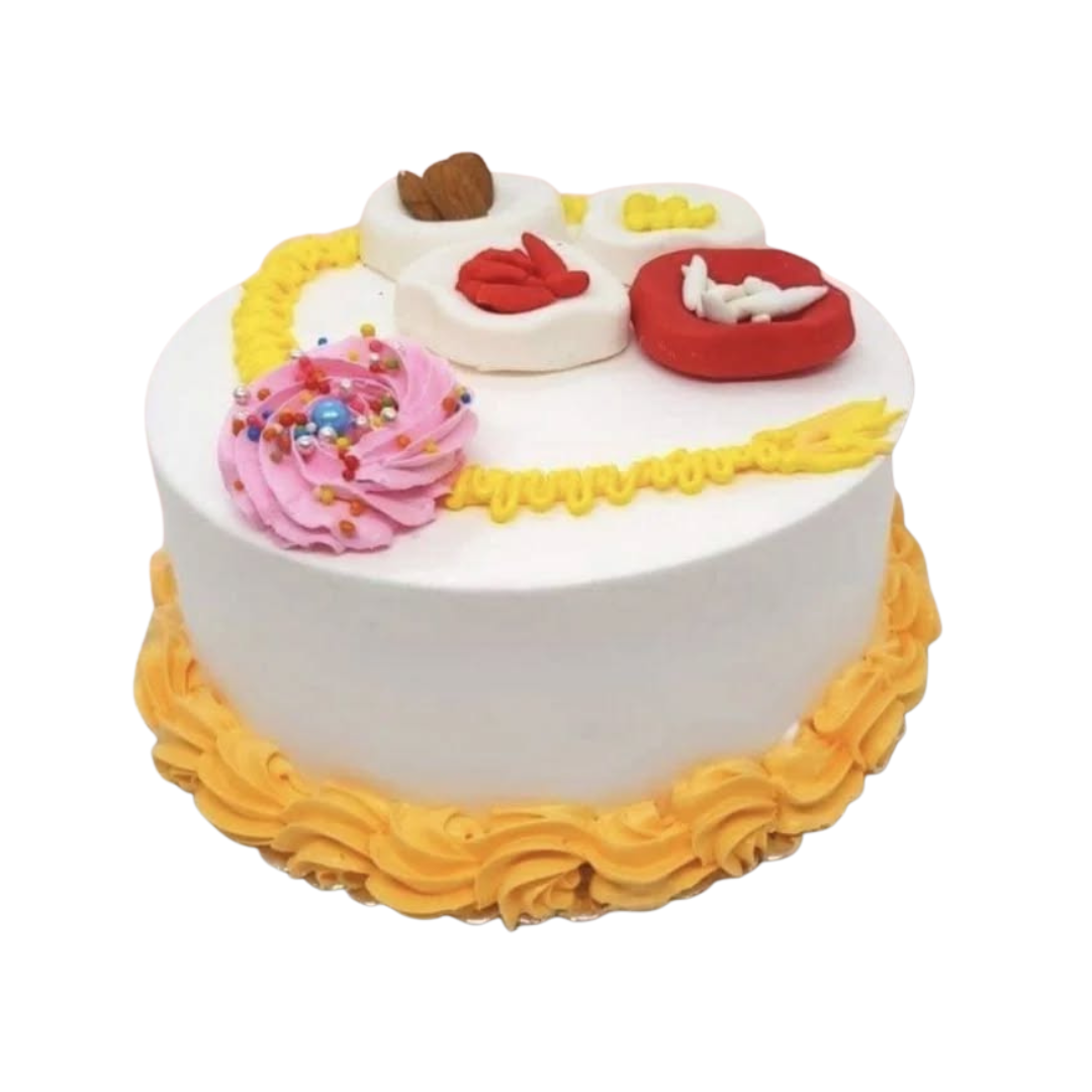8-1 46138 Rakhi Special Cake With Rakhi Design - 46138 - Image 1