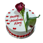 Happy Valentine Day Cake With Rose