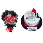 10 Roses, Gypsy With A Anniversary Cake To Make Your Anniversary Joyful - 46527