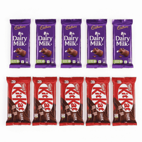 5 dairy milk 5 kitkat