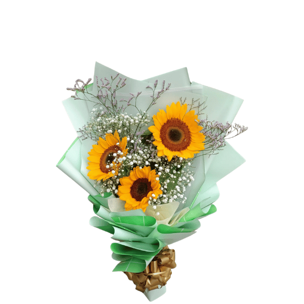 Sunflower Bouquet with White Baby's Breath