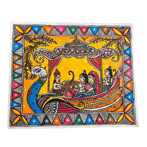 Ram Sita Hanuman Mithila Painting