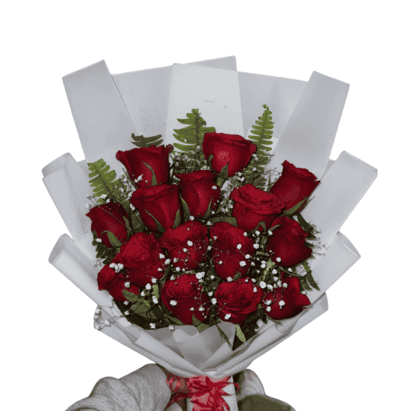 15 red rose bouquet