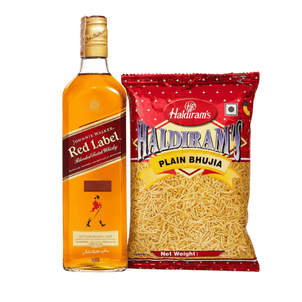 red label 1L and bhujiya