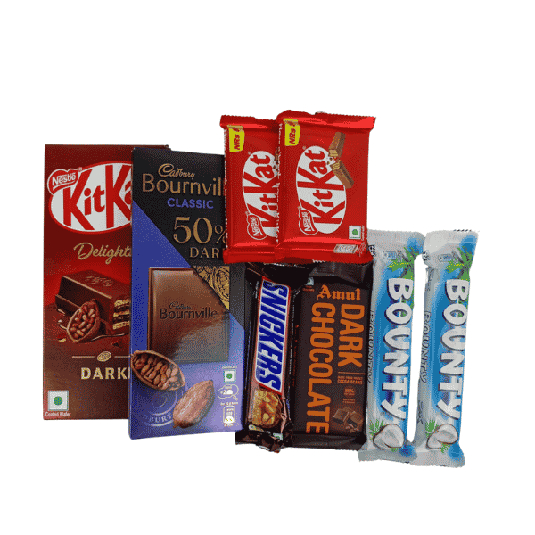10 Chocolate Hamper with KitKat, Bounty & Snickers Nepal - Image 1
